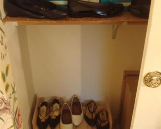 Bedroom #3:  Quality shoes (Sam & Libby; Life Stride; Peacock) in size 8-l/2 are all displayed in the closet.