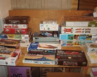 Lower Level:  Lots of models, including FORD GT Mach III; Mini Cooper; Yamaha Motorcycle; B25J; German Super Tank "Maus;" Ferrari; BMW and more!