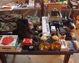 Lower Level:  Military items are displayed along with various photography equipment.