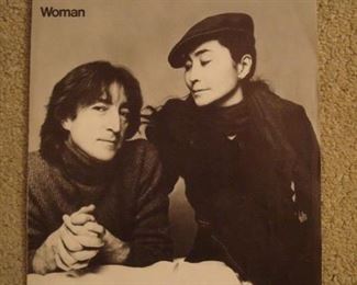 SMALLS Area:  This vintage John Lennon and Yoko Ono "Woman" sheet music is from 1981.