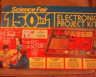 SMALLS Area:  A vintage "Science Fair 150 in 1 Electronic Project Kit" (1976) --another collectible!