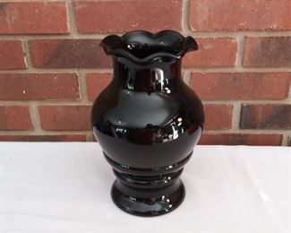 Vintage Black Amethyst Vase