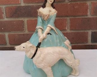 Lady w/ Dog Statue