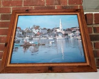 Framed Harbor Art