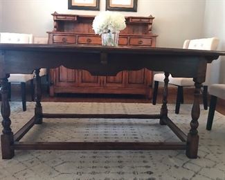 Old Plank Custom Dining Table (side view)