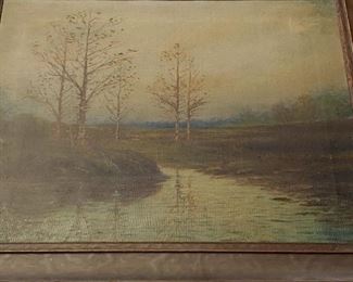 19th century oil on canvas painting American school 
