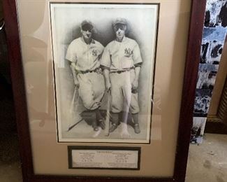 lou Gehrig & Joe Di Maggio  Legends of the game