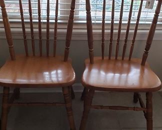 Spindle back chairs (2)