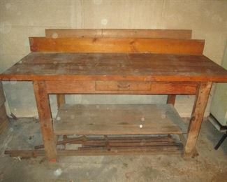 Large Wooden Work Bench