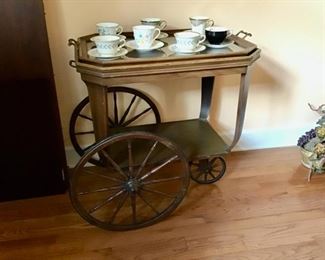 Vintage Tea Cart with Lift off Tray