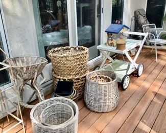 Large Baskets, Outdoor Serving Cart