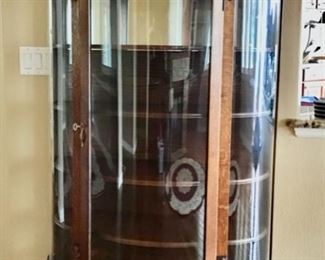Beautiful Curved Glass Curio w/Claw Feet.  $800.00                      CALL NOW for your appt.  501-940-4178