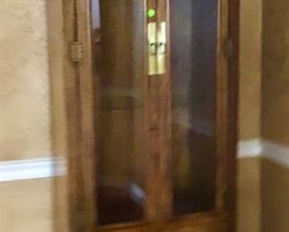 Small Lighted Cabinet w/Glass Doors