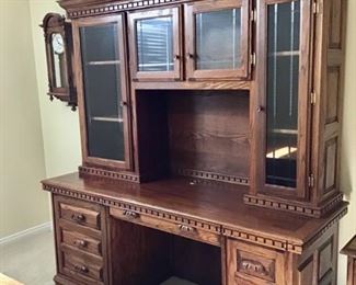 Another Solid Oak Desk w/Hutch