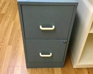Blue Metal 2-Drawer File Cabinet.  $20.00.                                    Appointments are filling up fast.  Call 501-940-4178.