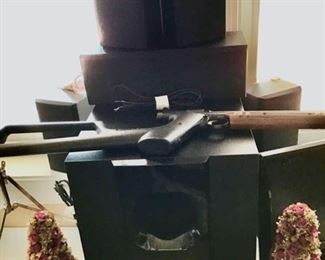 Another view of the Insignia Sub-Woofer and 4 Speaker Sound System, and an Air Gun