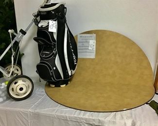 Round Overlay for a Card Table.  Increases seating at a card table.  Walker's Golf Bag