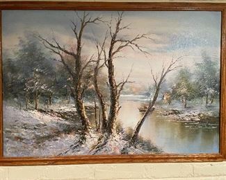 Framed Oil painting “Winter”
