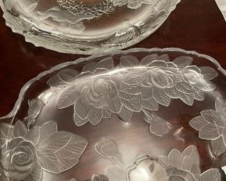 Decorative glass Serving trays