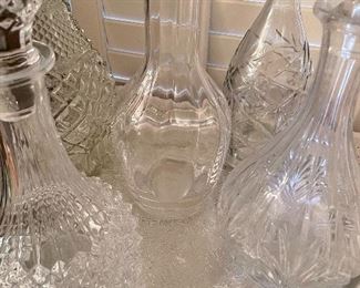 Crystal and glass decanters 