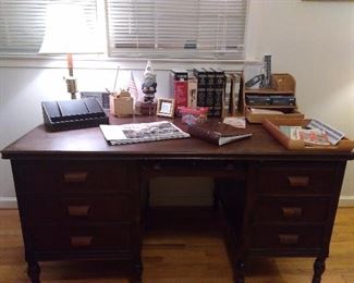 Antique desk with storage and loft for typewriter 