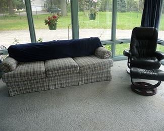 Sofa and Chair with Ottoman