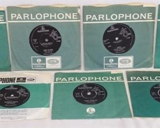 1031 1031	LOT OF SEVEN BRITISH THE BEATLES 45S ON PARLOPHONE IN ORIGINAL SLEEVES 
