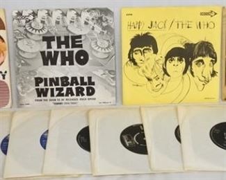 1036 1036	LOT OF NINE THE WHO 45S & ONE EP FOUR HAVE PICTURE SLEEVES. THE THREE PICTURE SLEEVE 45S ARE AMERICAN. THE EP & 6 45S ARE BRITISH IMPORT
