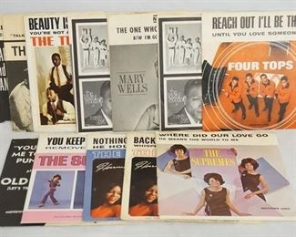 1037 1037	LOT OF 12 MOTOWN 45S IN PICTURE SLEEVES; THE VANDELLAS, THE TEMPATIONS, MARY WELLS, FOUR TOPS & THE SUPREMES
