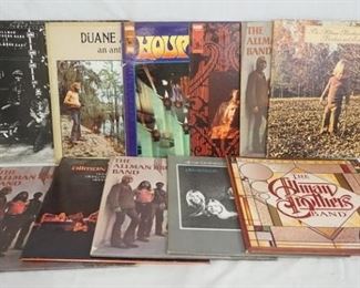 1048 1048	LOT OF 11 ALLMAN BROTHERS ALBUMS; HOUR GLASS POWER OF LOVE, ENLIGHTENED ROGUE, IDLE WILD SOUTH, SELF TITLED ( THREE COPIES) BEGINNINGS (DOUBLE LP) AN ANTHOLOGY (DOUBLE LP, COMES WITH BOOK) THE ALLMAN BROTHERS AT FILLMORE (DOUBLE LP) BROTHERS & SISTERS & HOUR GLASS
