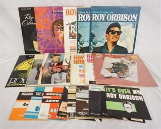 1066 1066	LOT OF 11 ROY ORBISON ALBUMS & 8 45S W/ PICTURE SLEEVES, THE ALBUMS ARE; THE SUN STORY VOL. 4 ROY ORBISON, GREATEST HITS (TWO COPIES ON IS STEREO) THE CLASSIC ROY ORBISON, ROY ORBISON THE SUN YEARS (DOUBLE LP) ROY ORBISON AT THE ROCK HOUSE, REGENERATION, RARE ORBISON, IN DREAMS, THERE IS ONLY ONE (TWO COPIES)
