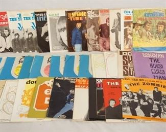 1074 1074	LOT OF 31 AMERICAN EDITION 1960S BRITISH BANDS/ARTISTS 45S IN ORIGINAL SLEEVES (MANY W/ PICTURE SLEEVES) INCLUDING; THE TROGGS, THE HERD, BILLY J. KRAMER, ZOOT MONEY'S BIG ROLL BAND, DONOVAN, SMALL FACES, THE ZOMBIES, THE HOLLIES, TRAFFIC, THE SPENCER DAVIS GROUP, KEITH RELF & THE YARDBIRDS,
