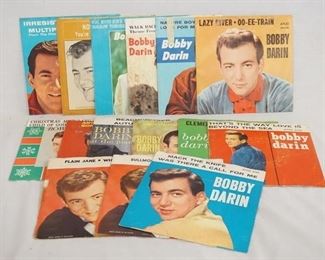 1089 LOT OF 15 BOBBY DARRIN 45S WITH PICTURE SLEEVES 

