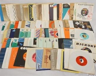 1090 LOT OF APP. 90 45S INCLUDING; JEFFERSON STARSHIP, TOM PETTY & THE HEARTBREAKERS, QUEEN, THE GUESS WHO, ELVIS PRESLEY, CANNED HEAT, THE BEACH BOYS, THE CAPTIAN & TENILLE, BILLY JOEL, CHUCK BERRY, JOHNNY CASH, RAIDERS, STRAU CATS, THE FLAMINGOS, DONOVAN, KANSAS, JEANINIE RENOYLDS, THE MAJORS, THE EARLS, THE CRICKETS, PACIFIC GAS & ELECTRIC, COOPER BROTEHRS BAND, LIONEL HAMPTON, HELEN REDDY, BACKSTREET CRAWLER, RAY STEVENS, ALANNAH MYLES, BOB WILLIS' ORIGINAL TEXAS PLAYBOYS, NORMA TANEGA, TEH ALAN BROWN, THE PACKERS, CAT MOTHER, CHRIS FARLOWE, THE FLYING MACHINE, GENE VINCENT, ORPHEUS, JAN & DEAN, BILLY J KRAMER, THE ESSEX, THE CASLONS, THE BELMONTS, THE ROCKY FELLERS, PAUL ANKA, BOBBY GOLDSBORRO, THE TURTLES, THE HOMBRES, FRIEND & LOVER, THE BLUES PROJECT, CHALRIE RICH, MELISSA MANCHESTER, ROBERT JOHN, JOHNNY NASH, KRIS JENSEN, ARTHUR LYMAN GROUP, THE BABYS, GILBERT O'SULLIVAN, HENSEN CARGILL, TONY JOE WHIT, CONNIE FRANCIS, TEH VELVETS, JOHNNY PRESTON, THE CRYSTALS, TIMI YURO, JACK 