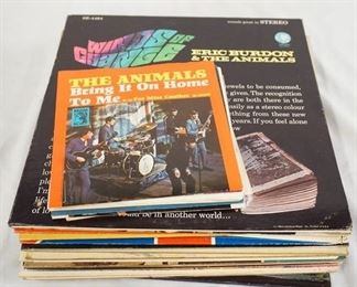 1095 LOT OF 22 THE ANIMALS/RELATED ALBUMS & 9 45S. THE ALBUMS ARE; GUILTY JIMMY WITHERSPOON WITH ERIC BURDON, ERIC BURDON & THE ANIMALS WINDS OF CHANGE, ANIMALIZATION (TWO COPIES ONE IS STEREO) ANIMAL TRACKS, THE ANIMALS ON TOUR, ERIC BURDON DECLARES *WAR*, SELF TITLED (THREE COPIES) ERIC IS HERE (TWO COPIES), BRITISH GO-GO, IN THE BEGINING, LOVE IS ALL AROUND, ALAN PRICE (SEALED) THE ORIGINAL ANIMALS, THE ERIC BURDON BAND SUN SECRETS, LOVE IS, ( DOUBLE LP) THE BEST OF THE ANIMALS, ANIMALISM & EVERY ONE OF US 
