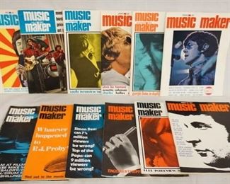 1138 LOT OF 12 MUSIC MAKER MAGAZINES, DATED 1967/68
