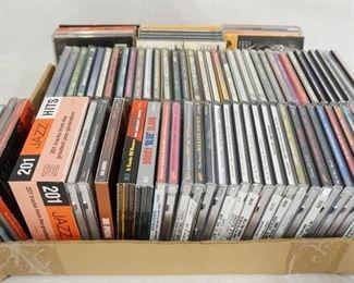 1203	LOT OF CDS VARIOUS BANDS/ARTISTS INCLUDING; JOE DESIRE, BURL IVES, ROY ORBINSON, LOUIS ARMSTRONG, THE BLOSSOMS, PATSY CLINE, HORACE SILVER, FATS DOMINO BUDDY HOLLY & MANY MORE!

