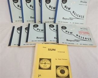 1206	COLLECTION OF VINTAGE ONE SPOT RECORD CATALOGS & ONE SUN 
