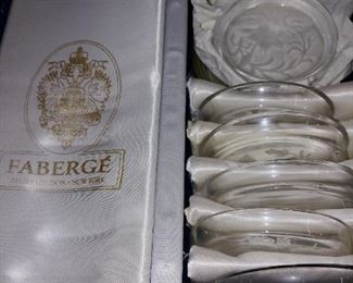 Faberge Coasters and Wine Coaster Set