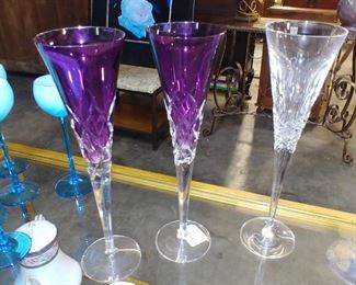 VERA WANG Wedgewood Champagne Glasses Purple, Single Waterford Champagne Glass