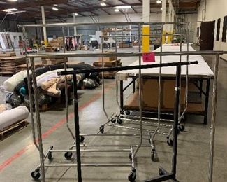 Lot 12: clothing racks