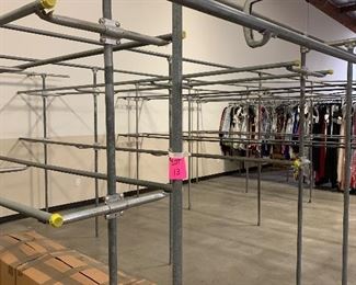 Lot 13: hanging racks