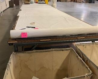 Lot 27: cutting tables; canvas baskets