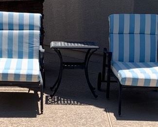 Chaise Lounge pr, Side Table