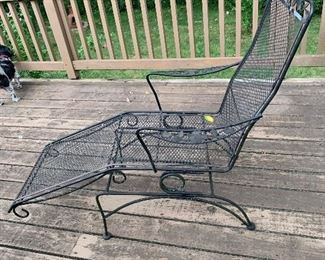 Wrought iron recliner (also rocks)