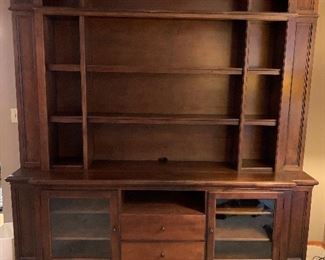 Ethan Allen 2 piece wall unit.  Perfect condition and has adjustable shelves.