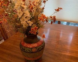 Floral arrangement in unique jar