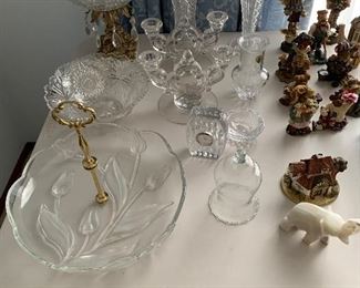 Assortment of cut glass