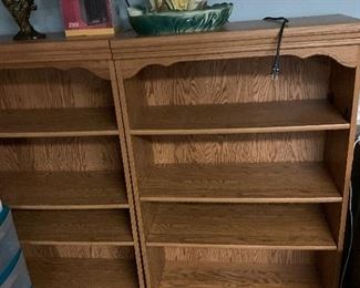 Pair of matching Oak bookcases
