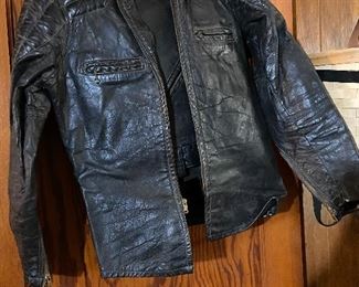 vintage leather motorcycle suit